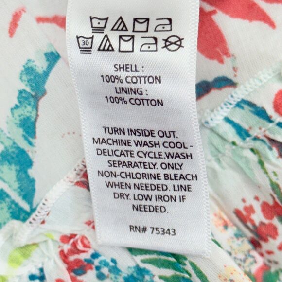 Sigrid Olsen Tropical Mini Skirt Women Medium Coastal Beachy Vaca Summer Flirty - Picture 5 of 10